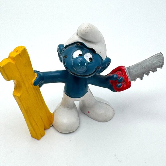 Smurf PVC Figures Set of 7 Schleich Peyo Haymaker Bowler Tennis Smurfette Vtg - Picture 10 of 16